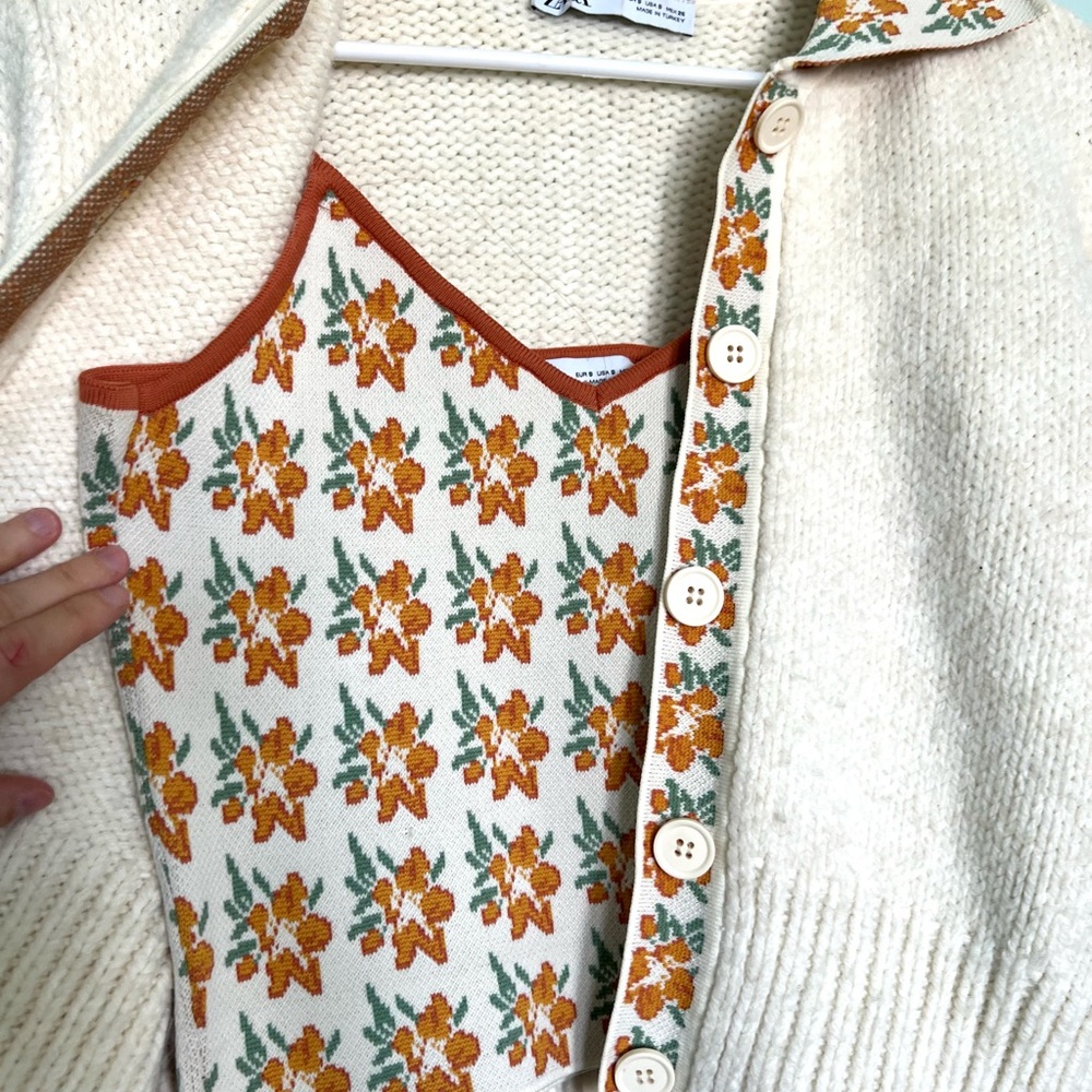 Zara Matching Sweater And Tank Set - image 5